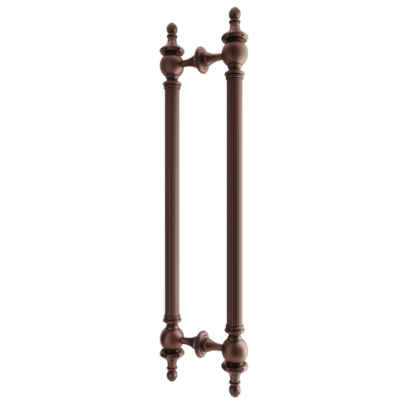 Puxador Duplo de Alumínio Cobre Envelhecido Italy Line