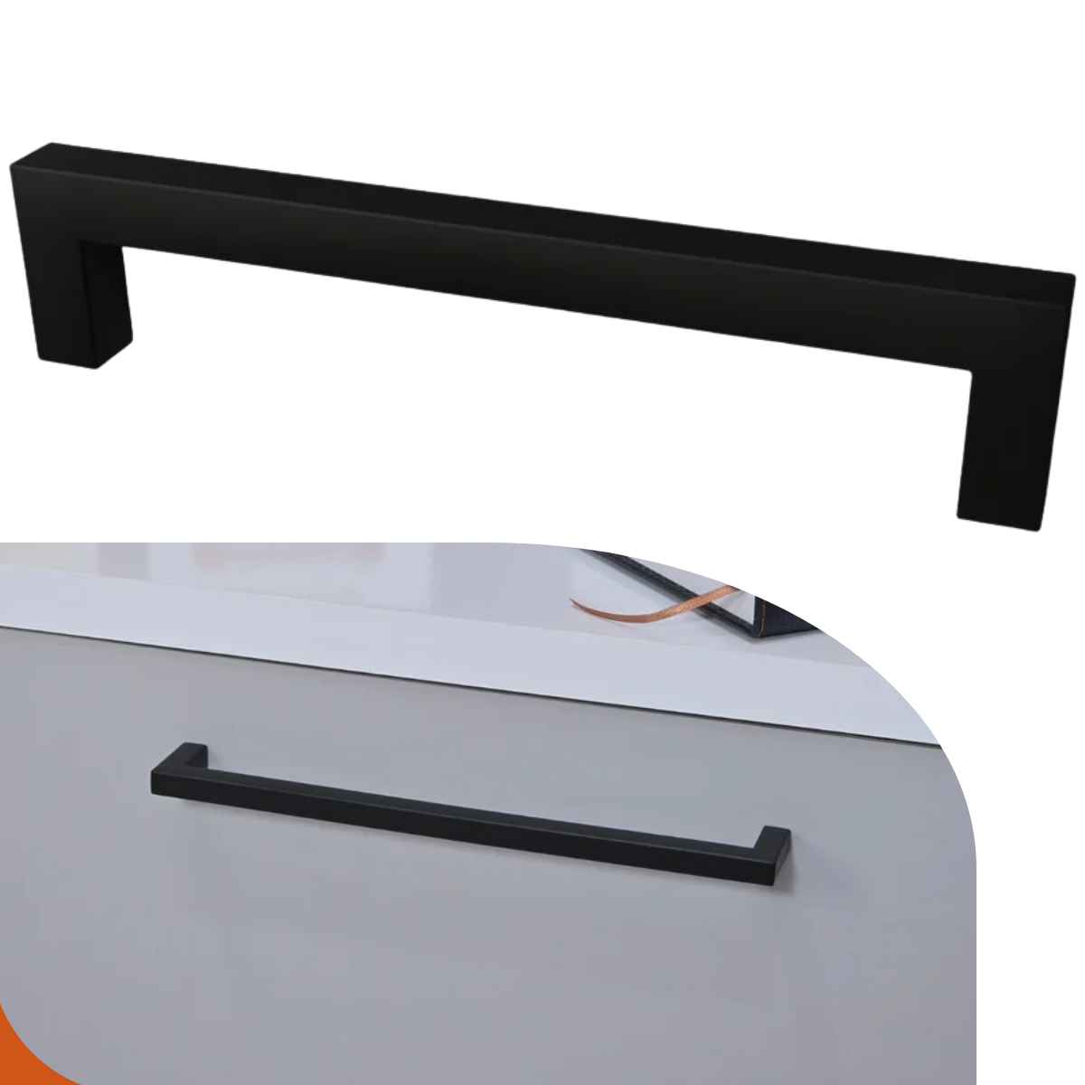 Puxador Alça de Inox Preto IL811PT Italy Line