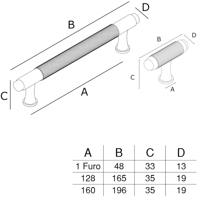 Puxador Alça Zigrinato Grafite Italy Line IL 1570