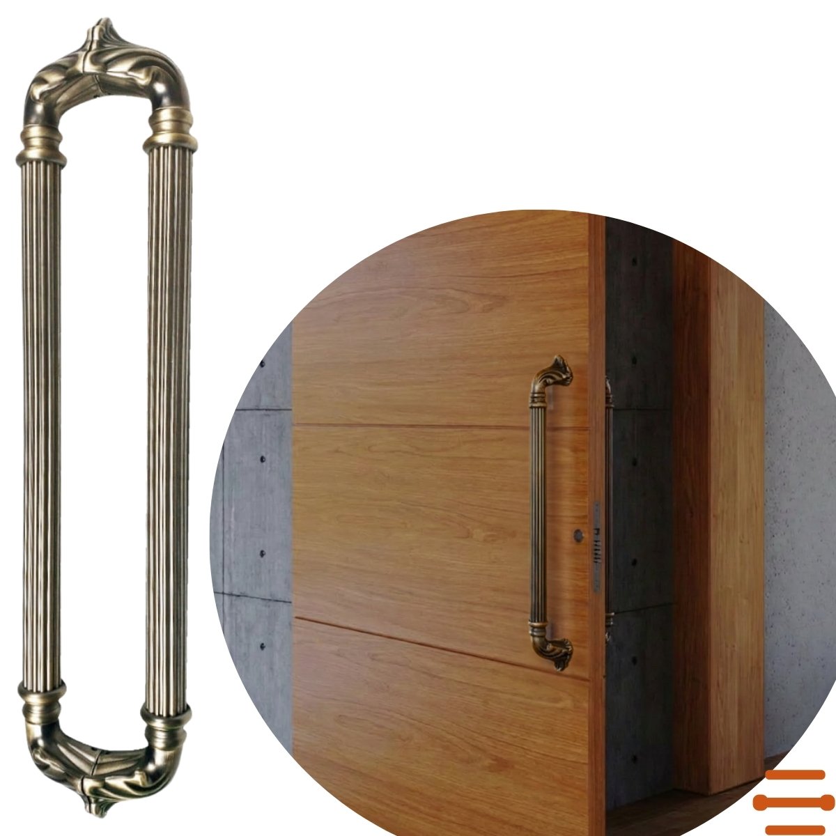 ポルテM size Puxador para Portas em Zamac Antique - Italy Line