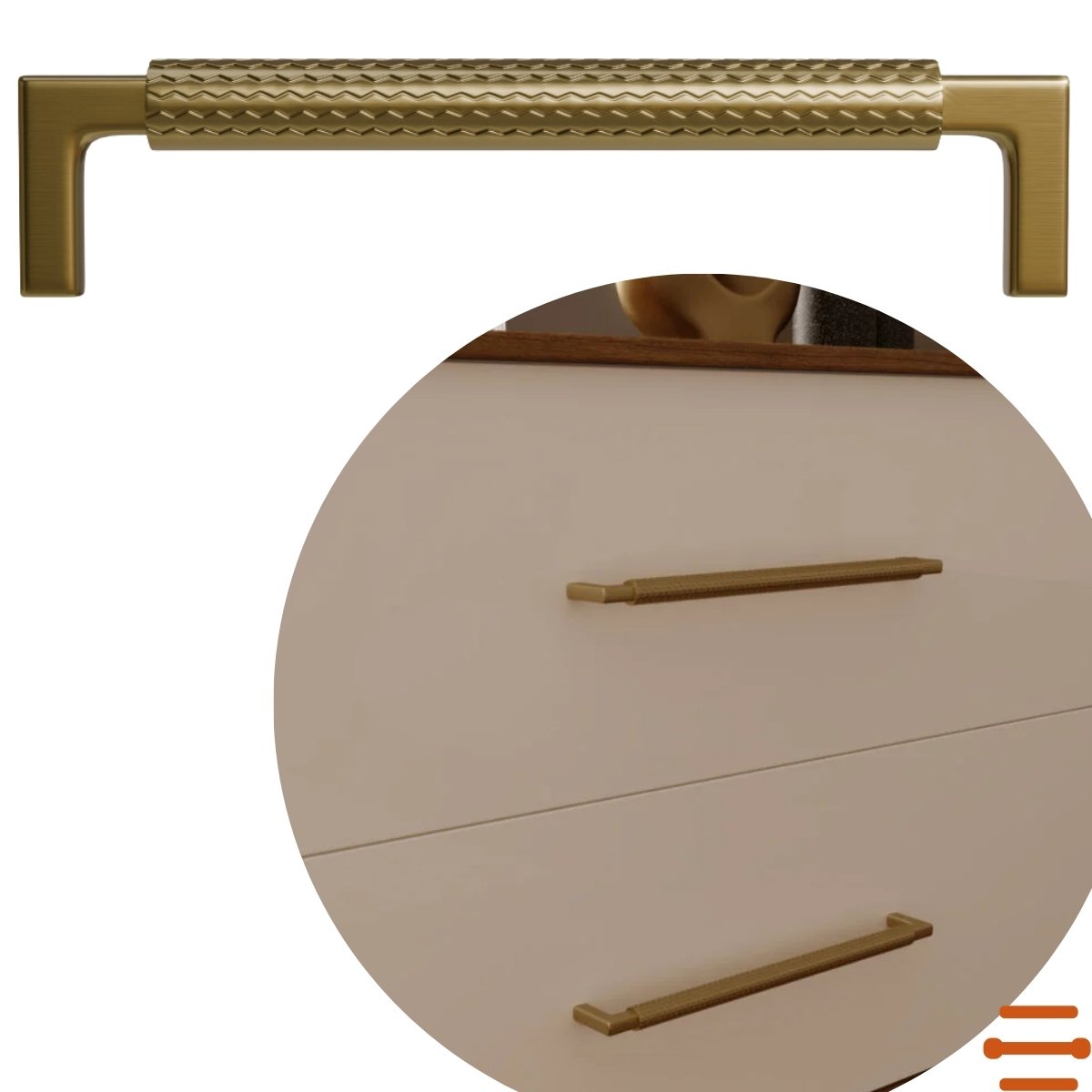 フィギャー Puxador para Móveis Alça Bronze Escovado Zigrinato Italy Line