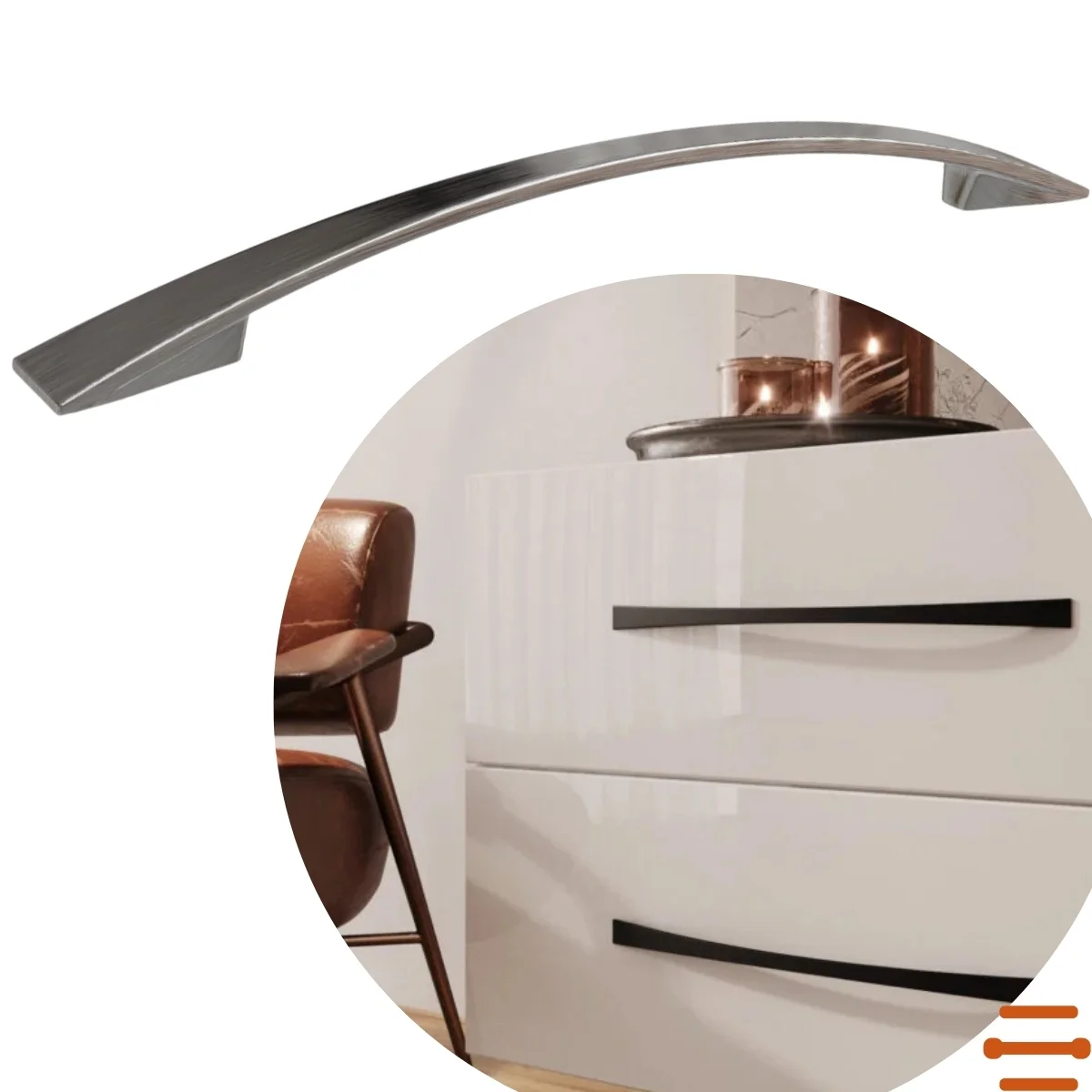 Puxador para Móveis Alça Cobre Sonico Italy Line