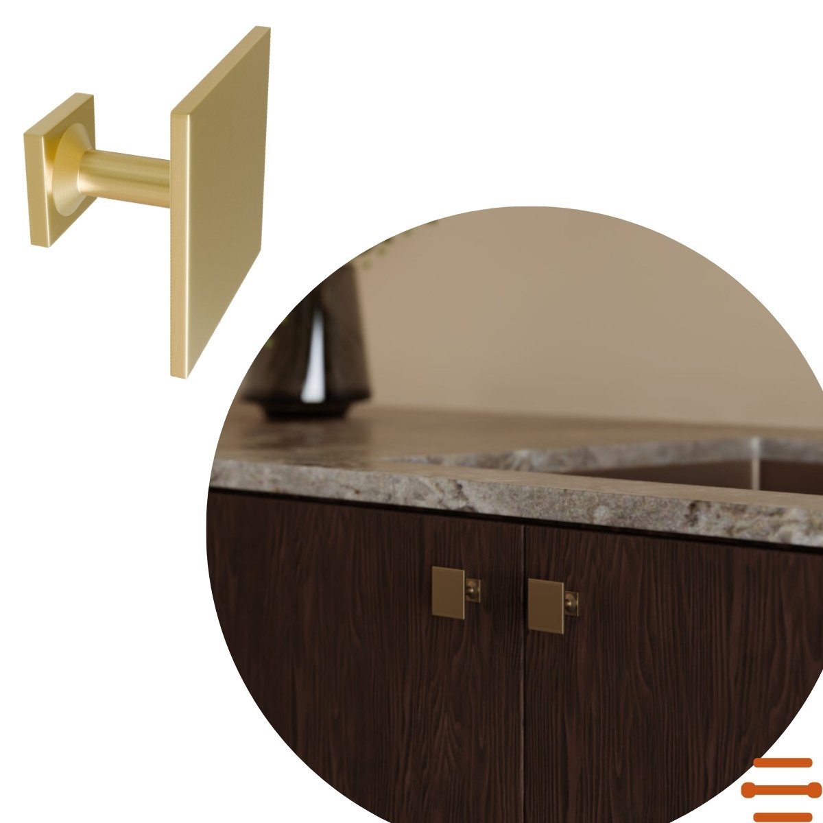 ルイ Puxador para Móveis Ponto Drito Dourado Fosco Italy Line